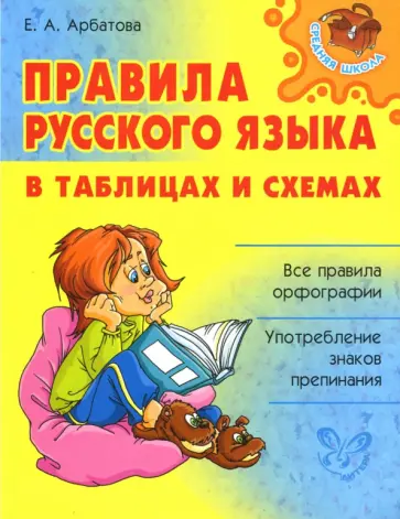 Елизавета Арбатова - Правила русского языка в таблицах и схемах Елизавета Арбатова - Правила русского языка в таблицах и схемах обложка книги