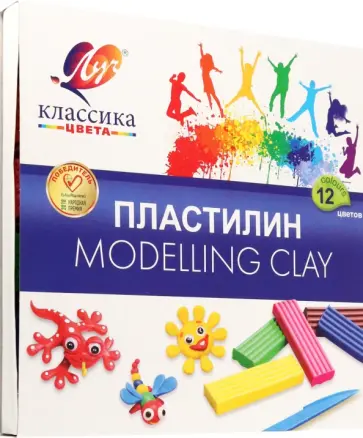 Пластилин Детство, 12 цветов Пластилин Детство, 12 цветов обложка книги