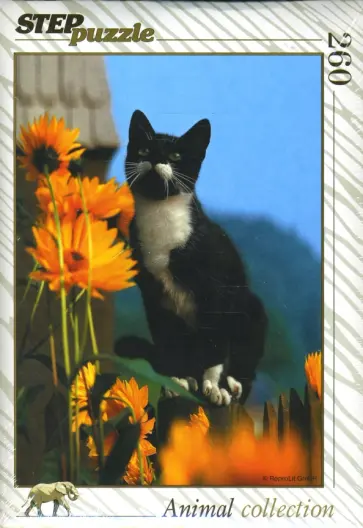 Step Puzzle-260 Кошка с цветами (74045) обложка книги