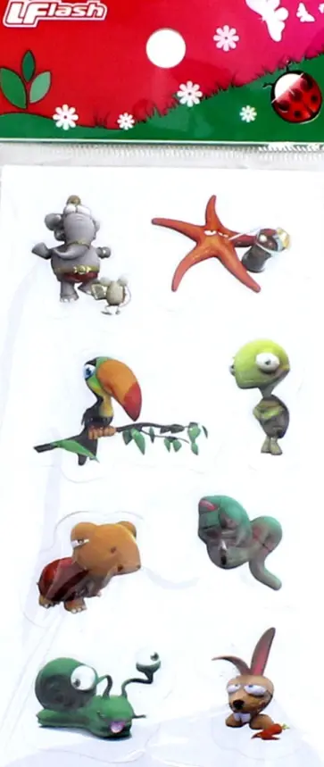 Наклейки детские 3D Sticker, объемные (в ассортименте) обложка книги