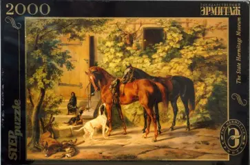 Step Puzzle-2000 (84203) Лошади у крыльца обложка книги