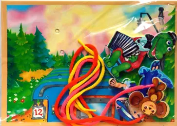 Игра-шнуровка: Крокодил Гена Игра-шнуровка: Крокодил Гена обложка книги