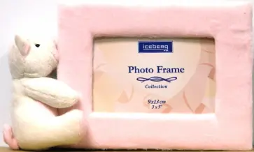 Фоторамка с игрушкой PL 6309-pig (поросенок), ткань обложка книги