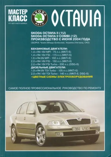 Автомобиль Skoda Octavia II/ Okyavia II Combi: Руководство по эксплуатации обложка книги