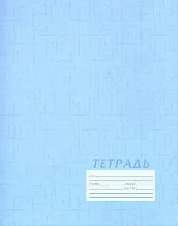 Тетрадь 12 листов клетка (3422/4) голубая обложка книги