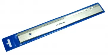 Линейка 30 см алюминиевая противоскользящая в чехле (30091) обложка книги