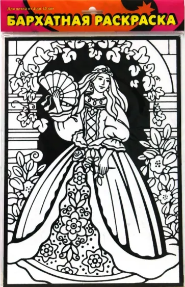 Бархатная раскраска. Принцесса обложка книги