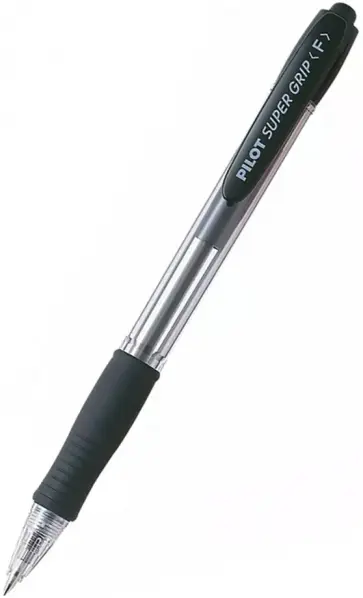 Ручка автомат шариковая Pilot, черная обложка книги