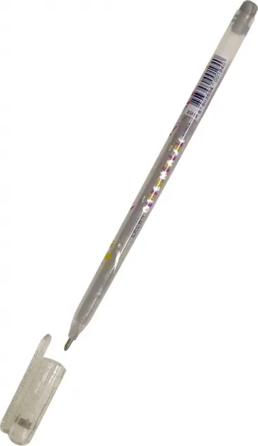 Ручка гелевая Glitter Metal Jell, серебро с блестками обложка книги