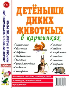 Н. Кулакова - Детеныши диких животных. Наглядное пособие для педагогов, логопедов, воспитателей и родителей обложка книги
