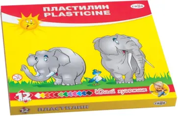 Пластилин со стеком Юный художник, 12 цветов обложка книги