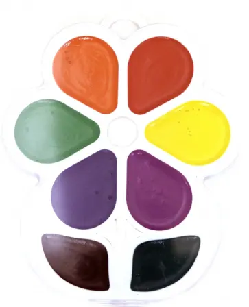 Краски акварель медовые "Цветочек" 8 цветов (18С1183-08) обложка книги