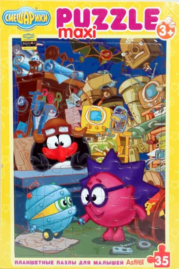 Пазл-35-maxi Смешарики. Знакомство (4348) обложка книги