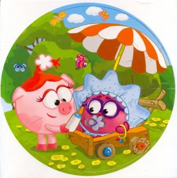 Мягкий пазл - 28 элементов. "Смешарики" Нюша и Ежик (04111) обложка книги