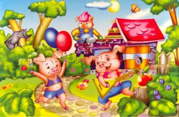 Мягкий пазл - 24 элемента. Три поросенка (01589) обложка книги