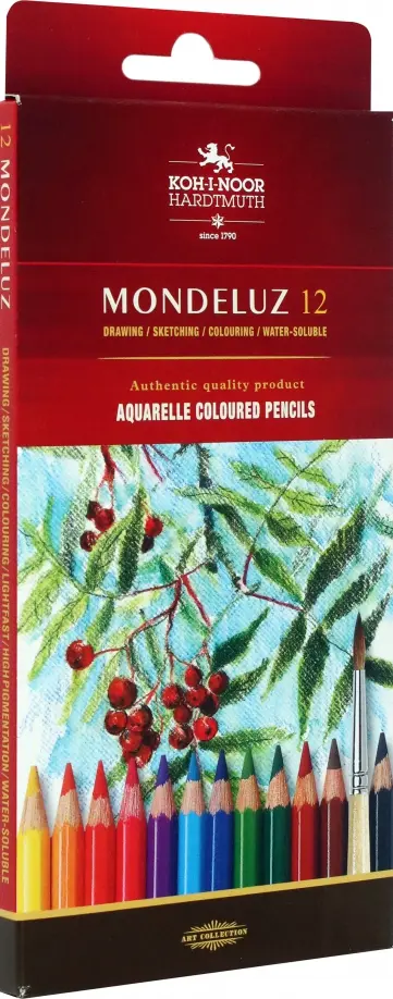 Карандаши акварельные Mondeluz Fruit, 12 цветов обложка книги