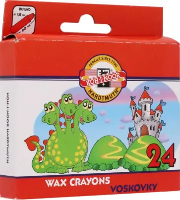 Мелки восковые Dragon, 24 цвета обложка книги