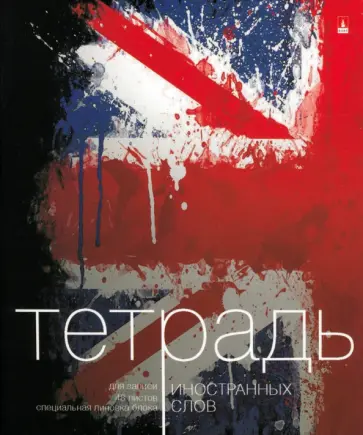 Тетрадь для записи иностранных слов "Микс" ,48 листов, клетка,  в ассортименте обложка книги