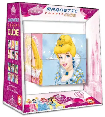 Магнитные кубики-пазлы "Принцессы" (8 кубиков, 12 пазлов) (14066) обложка книги