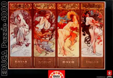 Пазл-4000 "Времена года" Альфонс Муха (12749) обложка книги