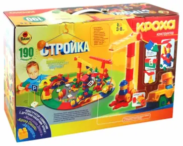 Конструктор "Кроха-Стройка" 190 деталей 7/7 (056) обложка книги