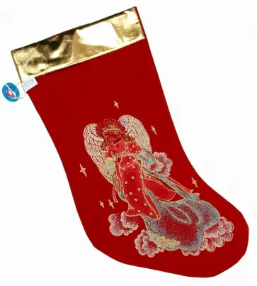 Носок Новогодний с золотым подворотом (3641) обложка книги