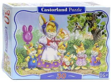 Puzzle-30 MIDI "Семья кроликов" (В-03112) обложка книги