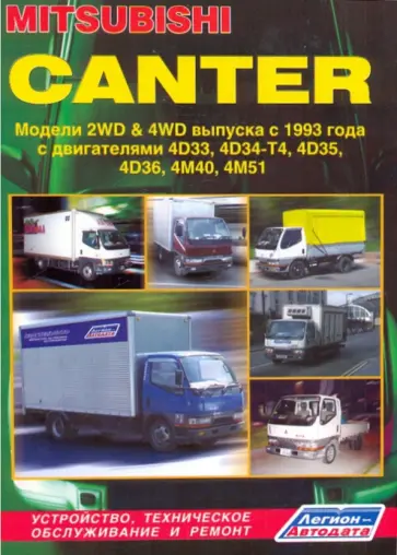 Mitsubishi Canter. Модели 2WD&4WD выпуска с 1993 года с двигателями 4D33 (4,2 л)… обложка книги