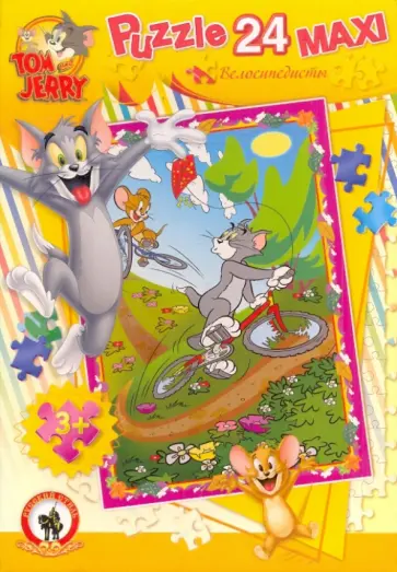 Пазл-24 MAXI. Велосипедисты (03618) обложка книги