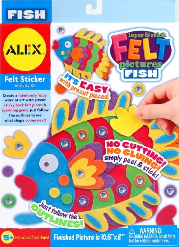 Аппликация Рыбка из флиса с блестками (398F) обложка книги