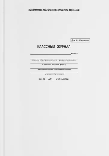 Классный журнал 10-11 классы (5193) обложка книги