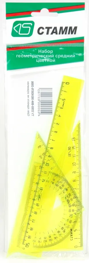 Набор линеек (линейка 20см., треугольники 2 штуки, транспортир) (НГ04) обложка книги