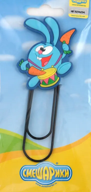 Скрепка-закладка "Крош" (FL-BKM-01) обложка книги