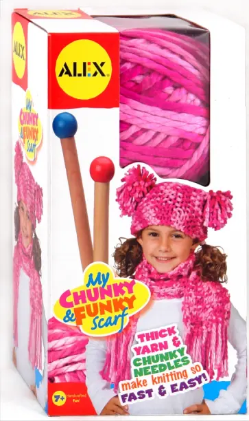 Набор для вязания шапки и шарфа: спицы + пряжа (87PN) обложка книги