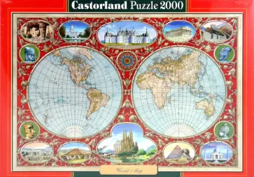Puzzle-2000. "Карта мира" (C-200337-NEW) обложка книги