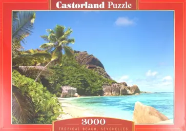 Puzzle-3000. "Пляж, Сейшелы" (С-300228) обложка книги