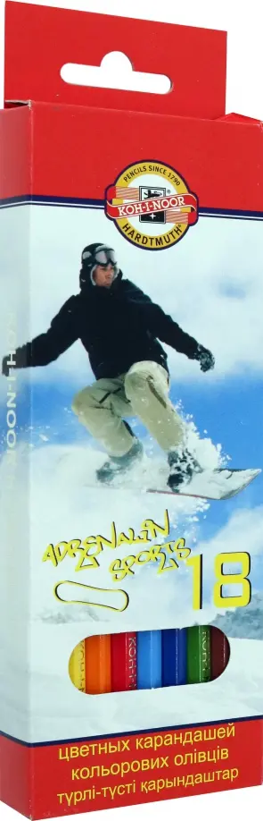 Карандаши цветные Спорт, 18 цветов обложка книги