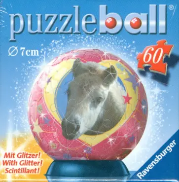 Лошади "Пазл-шар с блестками" (097296) обложка книги