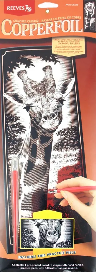 Гравюра медная длинная "Жираф" (PPCT6) обложка книги