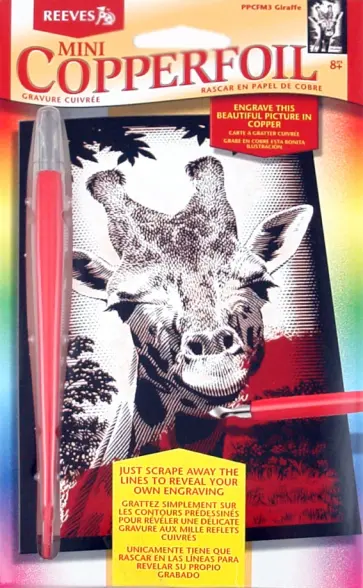 Гравюра мини медная "Жираф" (PPCFM3) обложка книги