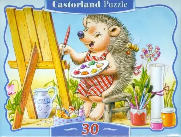 Puzzle-30. MIDI "Ежик-художник" (В-03129) обложка книги