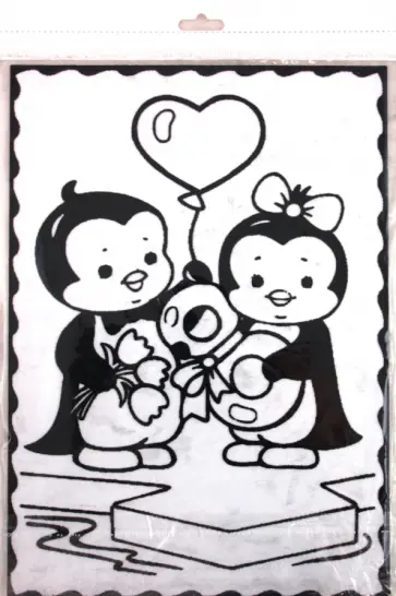 Бархатная картина "Пингвины" (02ИК4фл_07746) обложка книги