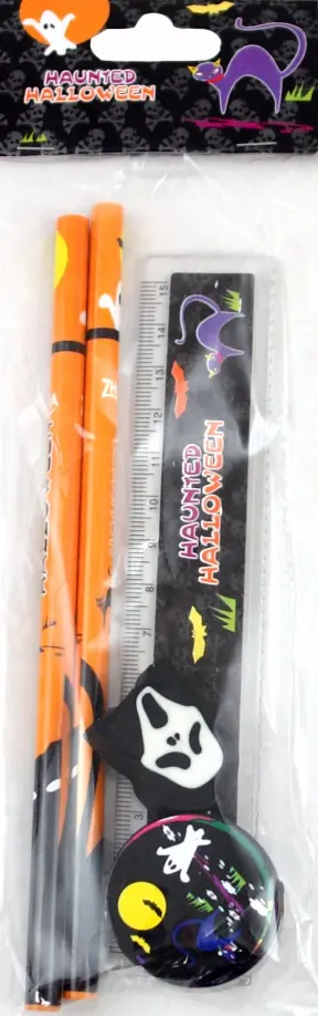 Набор "Страшилки" (2 карандаша, ластик, точилка, линейка) (ZD6605) обложка книги