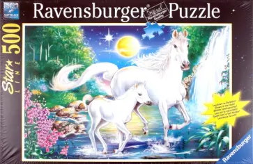 Пазл "Лошади у водопада" (149476) обложка книги