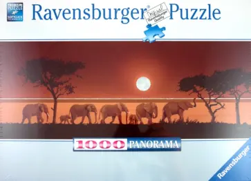 Пазл-панорама "Слоны в Сахаре" (151103) обложка книги