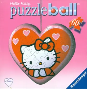 Пазл-сердце "Hello Kitty", 60 элементов (114054) обложка книги
