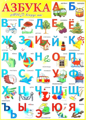Плакат Азбука "Мир вокруг нас" обложка книги
