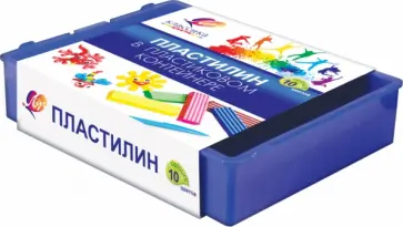 Пластилин в контейнере, 10 цветов Пластилин в контейнере, 10 цветов обложка книги