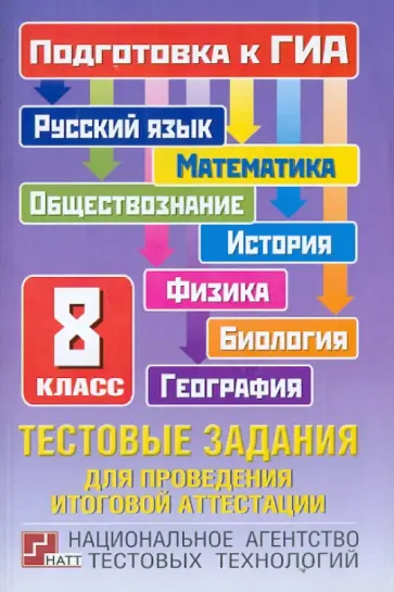 Ященко, Шестаков - Тестовые задания для проведения итоговой аттестации: подготовка к ГИА: 8 класс обложка книги