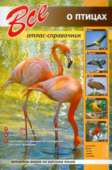 Все о птицах. Атлас-справочник обложка книги